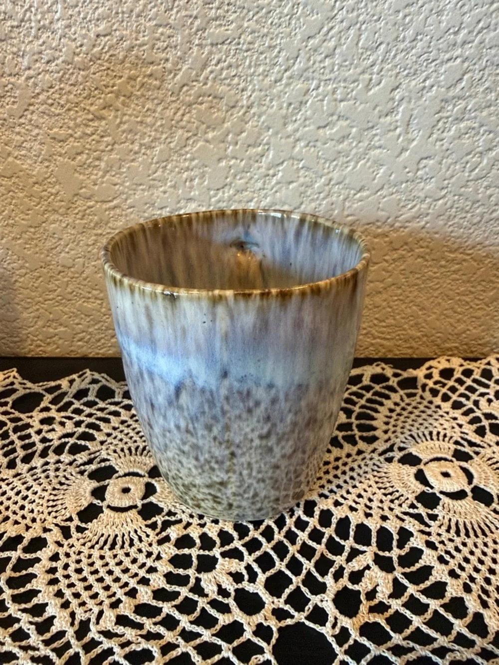 Crate&Barrel Julo Blue & Brown Reactive Glaze Stoneware Mug
